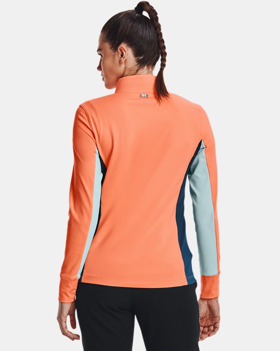 Women's UA Storm Midlayer ½ Zip, Orange, pdpMainDesktop image number 1